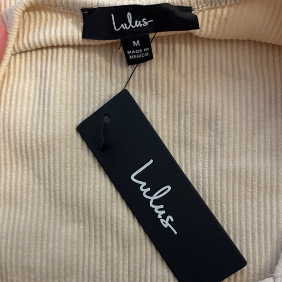 Cream Ribbed  One Piece - Picture 2 of 3